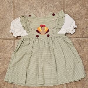 Baby Girl Thanksgiving Turkey Holiday Dress